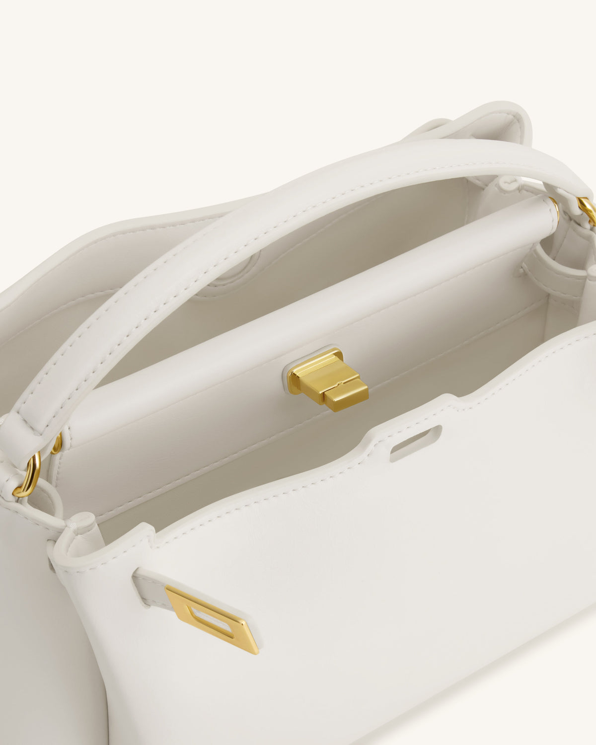 Carmen Top Handle Bag - White
