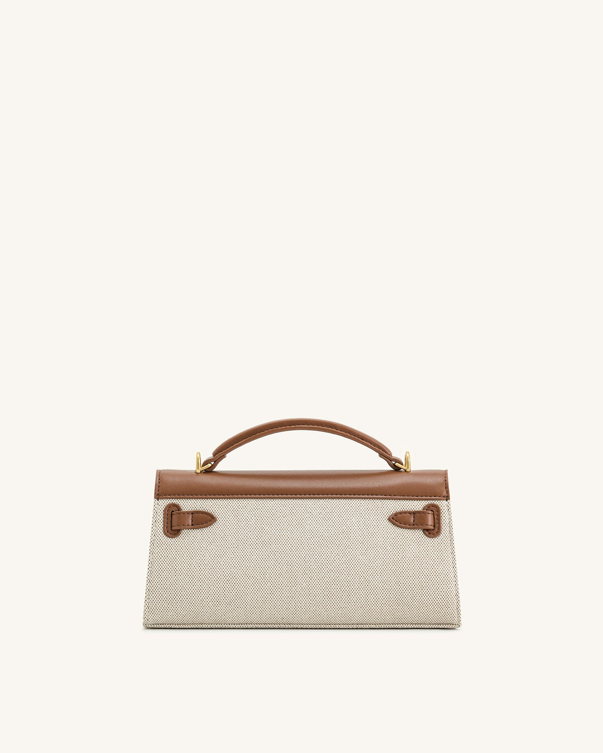 Noor Top Handle Bag - Brown Canvas