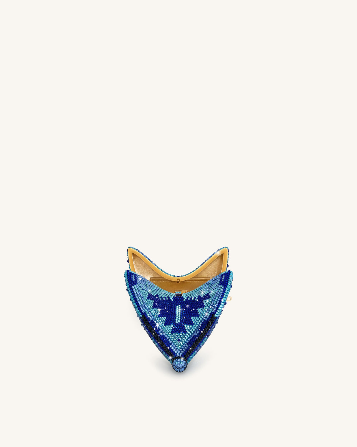 Paisley Crystal Butterfly Clutch - Blue