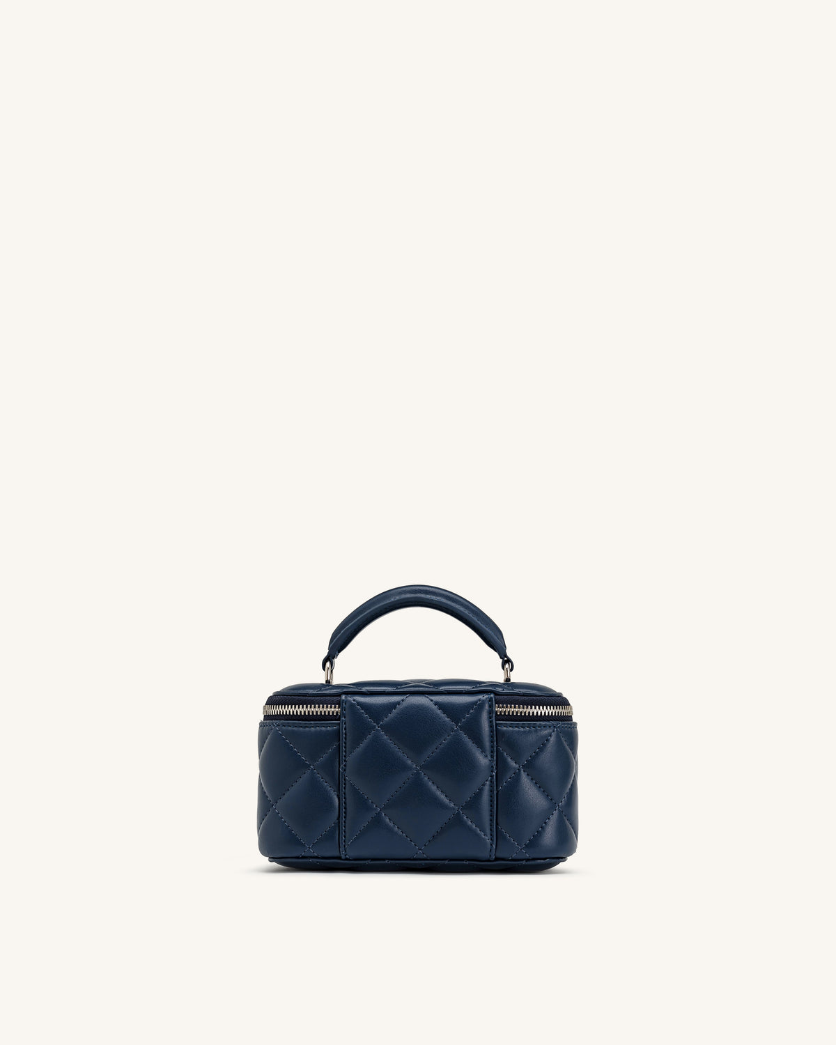 Virella Quilted Vanity Top Handle Bag - Navy