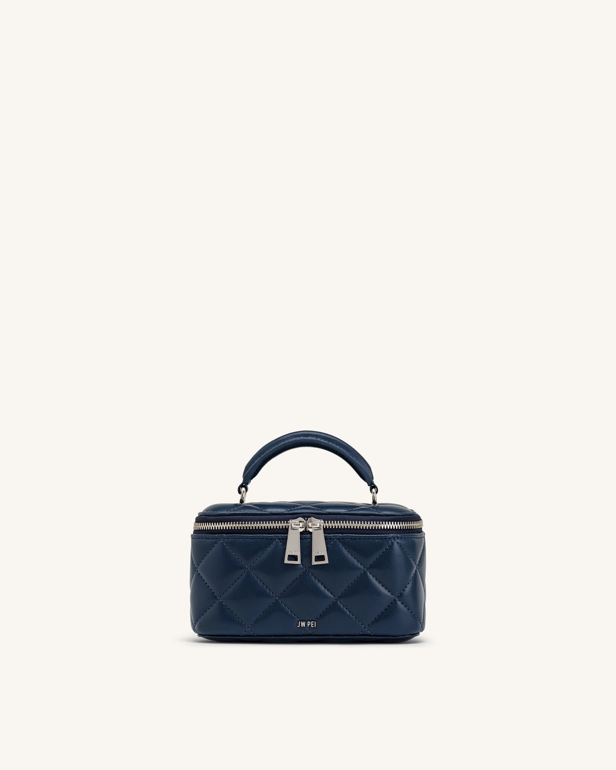 Virella Quilted Vanity Top Handle Bag - Navy