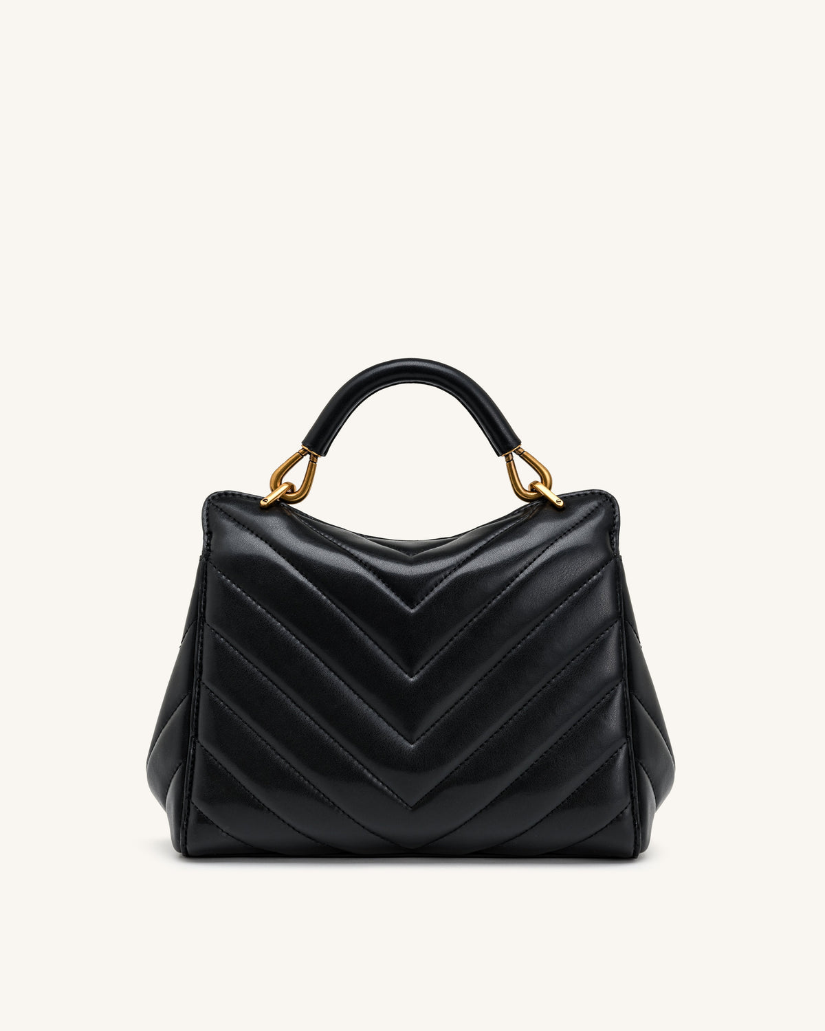 Lucia Classic Top Handle Bag - Jet Black