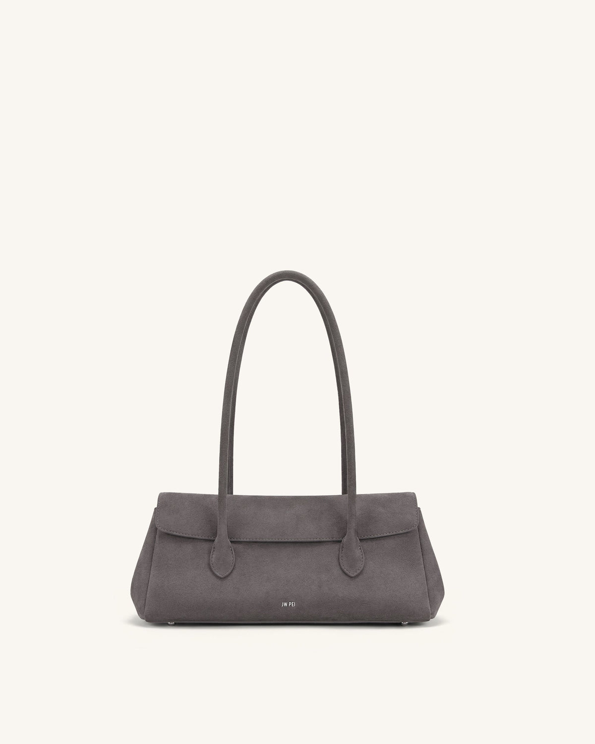 Solenne Faux Suede East-West Shoulder Bag - Taupe