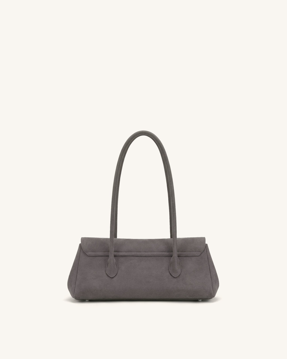 Solenne Faux Suede East-West Shoulder Bag - Taupe