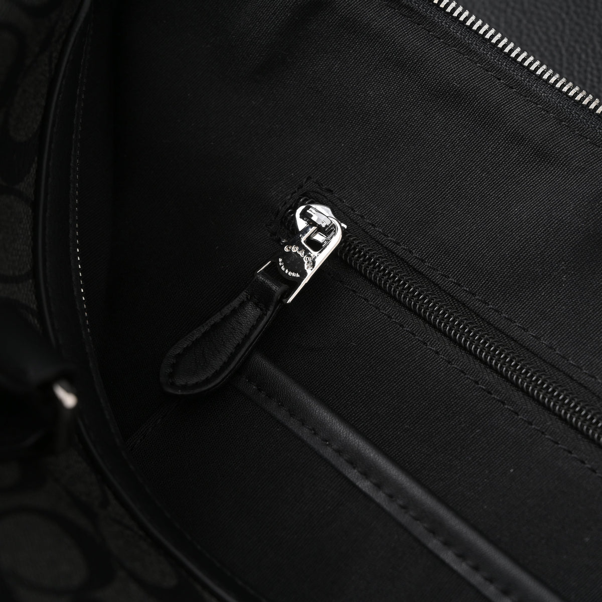 Coach Metropolitan Duffel Bag in Signature Black Canvas