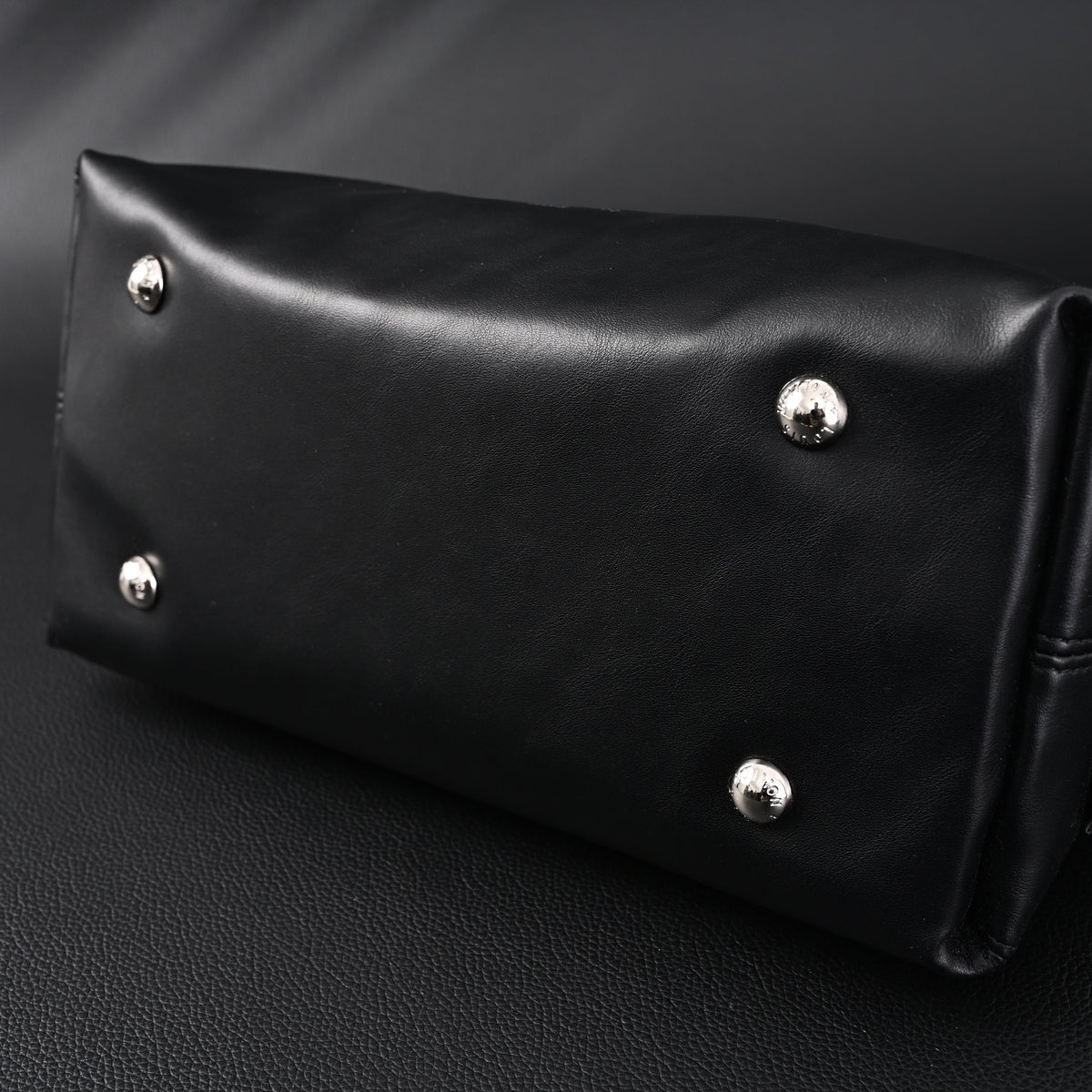 Louis Vuitton Montaigne Black Mahina Leather Shoulder Bag