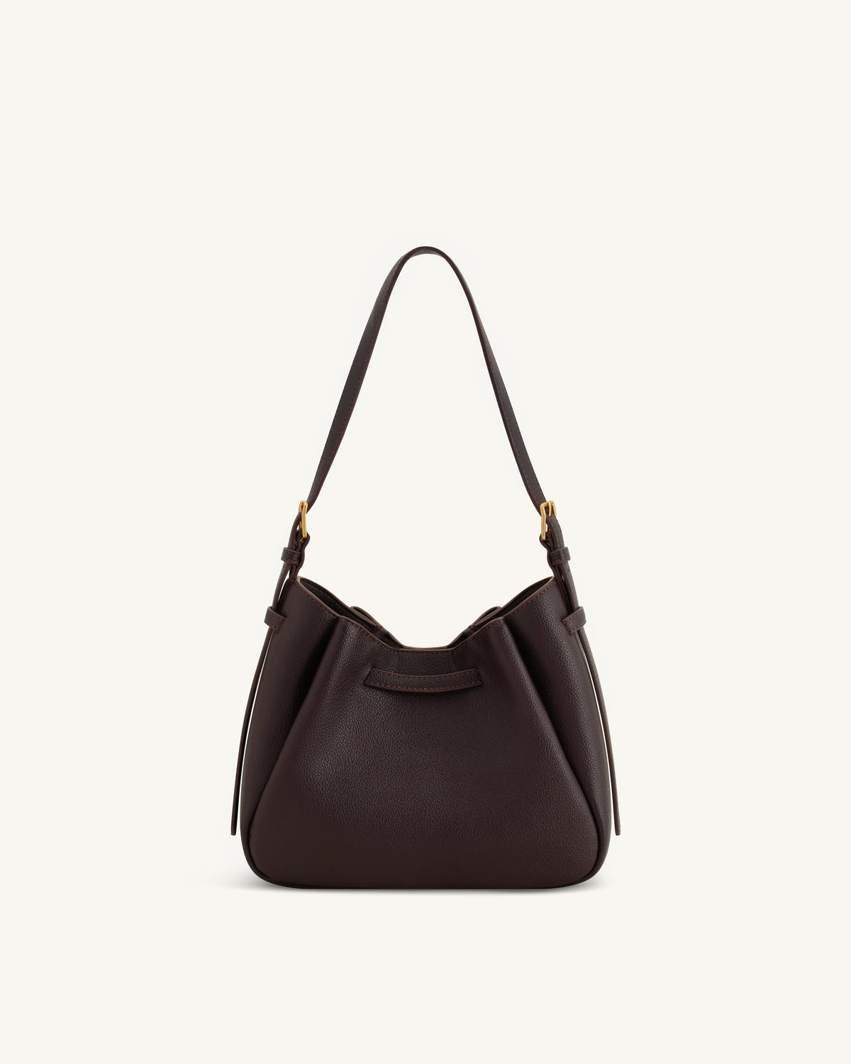 Mabel Soft Bow Shoulder Bag - Dark Brown